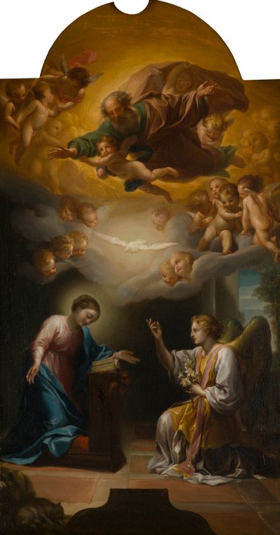 A Anunciação, c.1748-79 (óleo sobre tela) de Anton Raphael Mengs