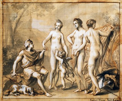 O Julgamento de Paris, por Anton Raphael Mengs de Anton Raphael Mengs