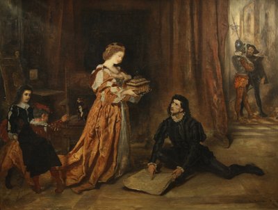 Colombo e rainha Isabella de Anton Romako