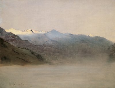 O Vale de Gastein na névoa de Anton Romako