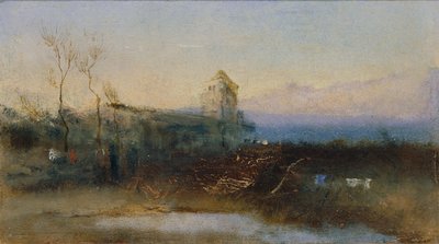 Paisagem com castelo de Anton Romako