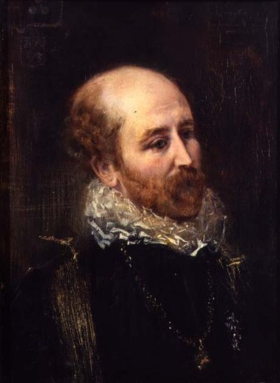Retrato de Henry Francis Makins em Fancy Dress (painel) de Anton Romako