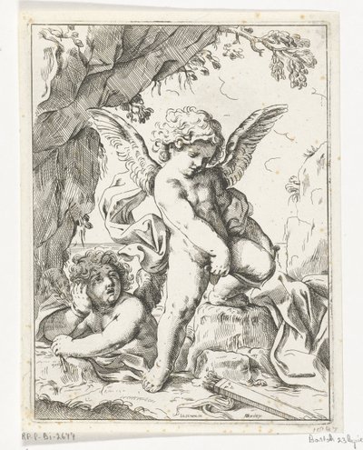 Cupido quebra seu arco de Anton van der Borcht