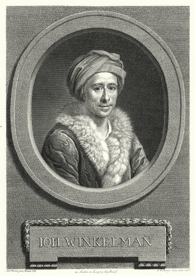 Johann Joachim Winckelmann, historiador de arte e arqueólogo alemão (gravura) de Anton von (after) Maron