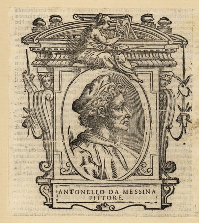 Retrato de Anthony de Messina, pintor italiano de Messina, Sicília, da Renascença Italiana, cerca de 1430-1479 de Antonello da (after) Messina