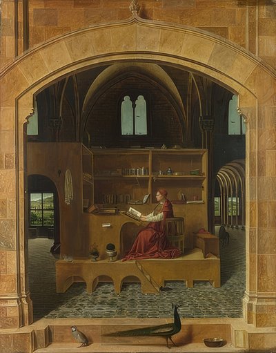 São Jerônimo no caso. Por volta de 1475 de Antonello da Messina