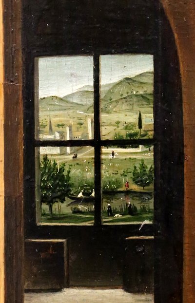 São Jerónimo no seu estudo, pormenor, c.1475 (óleo sobre painel) de Antonello da Messina