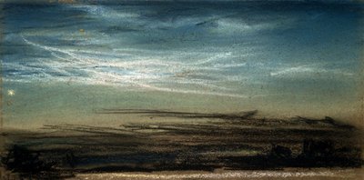 Pôr-do-sol e nuvem noctilucente, 6 de Julho de 1885 de Frederick (attr. to) Barnard