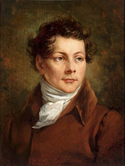Retrato de Karol Brodowski, irmão do artista de Antoni Brodowski