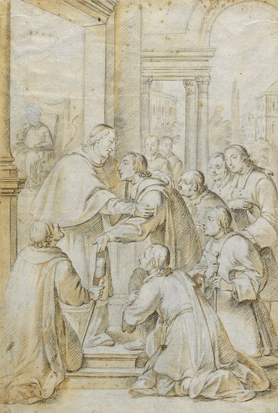 São Bruno encontra o bispo Hugh de Colônia de Antoni Viladomat