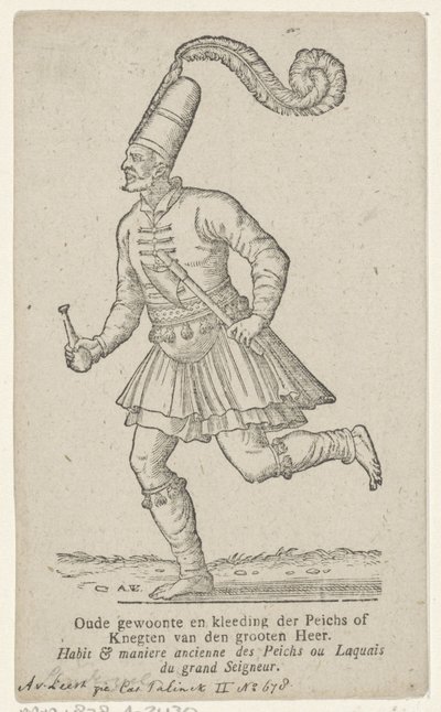 Homem em Vestido Oriental
Antigo costume e traje do Peicha ou Knaves of the Great Lord (título sobre o objecto) de Antoni van Leest