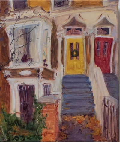 Dragons House, Londres, 2023 (óleo sobre tela) de Antonia Myatt