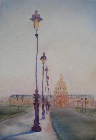 Poste de luz na frente da Igreja Dome, 2010 de Antonia Myatt