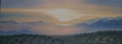 Nascer do sol sobre a Sierra Nevada, 2014 de Antonia Myatt
