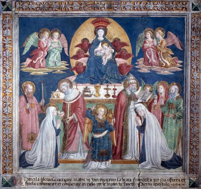 Vida de Santa Francesca Romana: No dia de Natal de Antoniazzo Romano