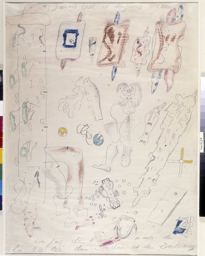 Nunca real e sempre verdadeiro - janeiro de 1945 (dessin) de Antonin Artaud