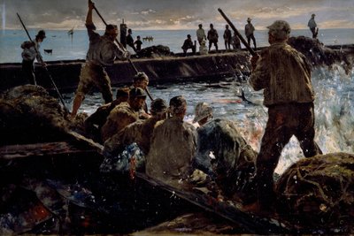 Abate de atum, pintura de Antonino Leto (1844-1913), óleo sobre tela, 41x62 cm de Antonino Leto