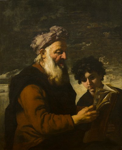 Séneca Instructing Nero, c.1651-1722 (óleo sobre tela) de Antonio (attr. to) Zanchi