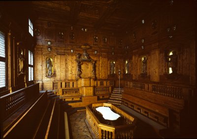 Vista do teatro anatómico de Antonio (d.1663) Paolucci
