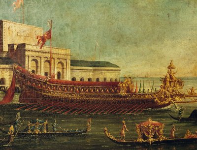 O Bucentauro (galera estatal dos doges de Veneza), Itália de Antonio (studio of) Canaletto