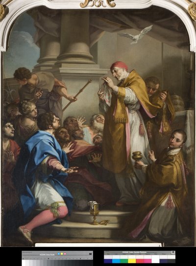 São Gregório mostrando o cabo corado com sangue (ver também 3498745) de Antonio Balestra