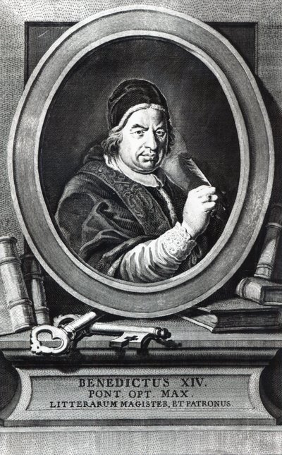 Papa Bento XIV (gravura) de Antonio Baratti