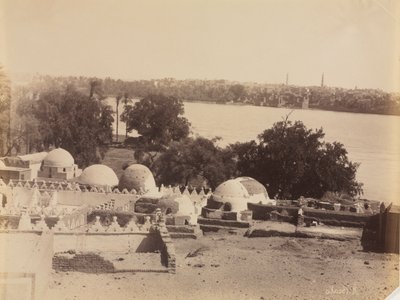 Asyut, vista da montanha, c. 1870s -1880. de Antonio Beato