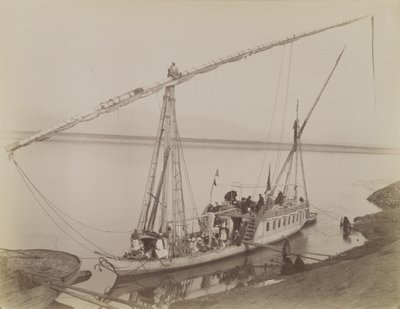 Dahabieh em Luxor de Antonio Beato