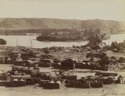 Philae, vista do sul de Antonio Beato
