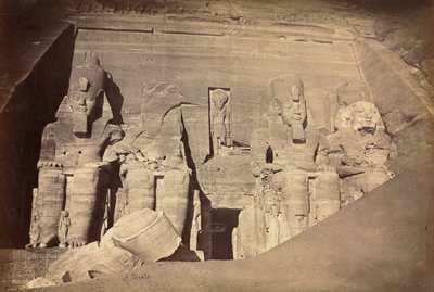 Templo de Ramsés II, Abu Simbel, c. 1860s. de Antonio Beato