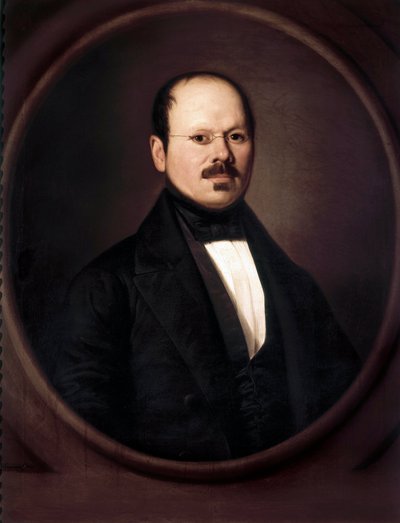 Retrato de Antonio Maria ESQUIVEL Y SUAREZ DE URBINA (1806-1857). Pintura de Antonio BENAVIDES de Antonio Benavides