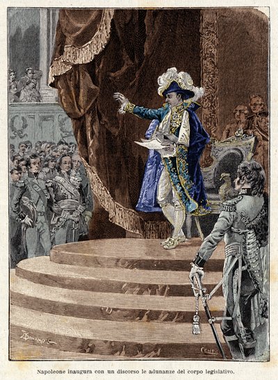 Napoleão Bonaparte abre com discurso as reuniões do corpo legislativo de Antonio Bonamore