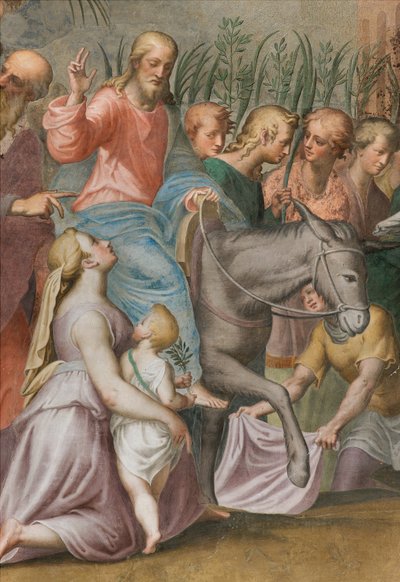 Apse, Antonio Campi, Entrada de Jesus em Jerusalém 1582-84, Detalhe de Antonio Campi