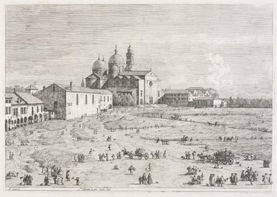Vistas: Igreja de Santa Justina em Prà della Valle, Pádua de Antonio Canaletto