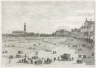 Vista: Prà della Valle, Pádua, 1735-1746. de Giovanni Antonio Canal