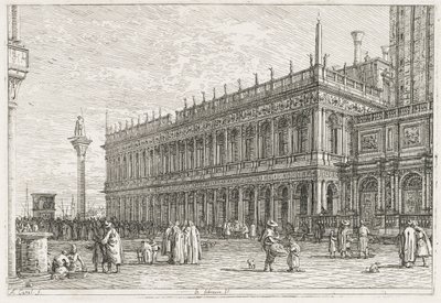 Visualizações: A Biblioteca, Veneza de Antonio Canaletto