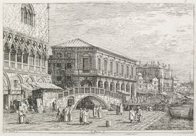 Vistas: A prisão, Veneza, 1735-1746. de Giovanni Antonio Canal
