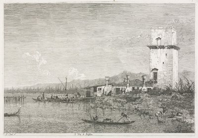 Vista: Torre de Malghera, 1735-1746. de Giovanni Antonio Canal