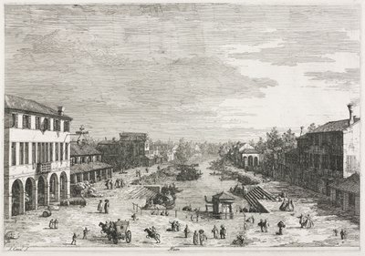 Vistas: Vistas de Mestre, uma cidade na província de Veneza de Antonio Canaletto