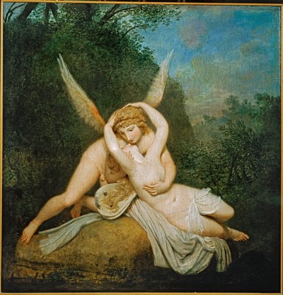 Amor e Psique ... (pintura sobre tela) de Antonio Canova