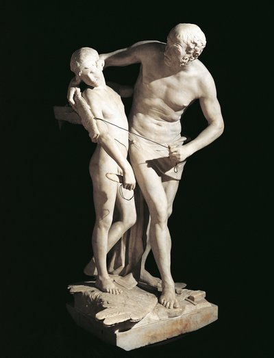 Daedalus e Icarus de Antonio Canova (1757-1822), escultura de mármore, 220 cm de altura de Antonio Canova
