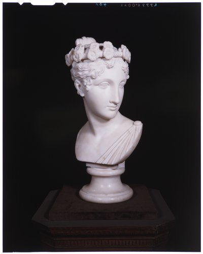 Cabeça de uma dançarina, 1820 (mármore) de Antonio Canova