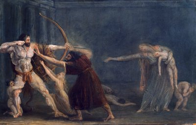 Hércules dispara flechas contra os seus filhos por Antonio Canova (1757-1822) de Antonio Canova