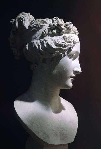 Paolina Borghese como Venus Victrix, de Antonio Canova (1757-1822), mármore branco de Antonio Canova