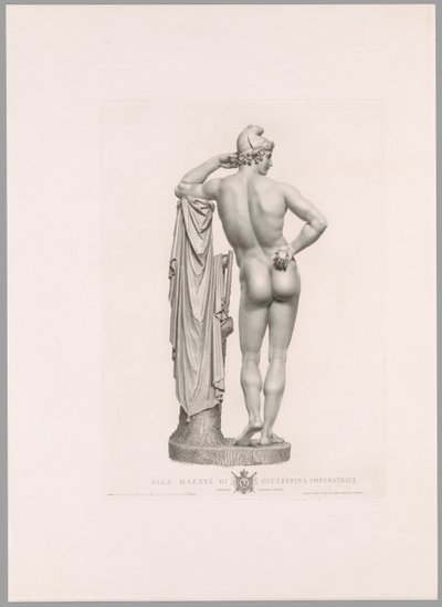 Paris apoiado num cepo de árvore, vista traseira, de Oeuvre de Canova de Antonio Canova