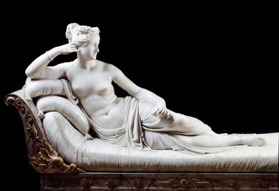 Pauline Bonaparte, Princesa Borghese (1780 - 1825) irmã de Napoleão I representada em Victorious Venus Escultura de mármore por Antonio Canova (1757-1822) 1804-1808 Roma, Galleria Borghese de Antonio Canova