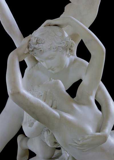 Psique Revived pelo beijo de Cupid detalhe de mármore de 123192 de Antonio Canova