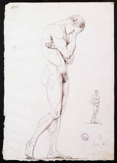 Homem Nu em Pé em Perfil Esquerdo de Antonio Canova