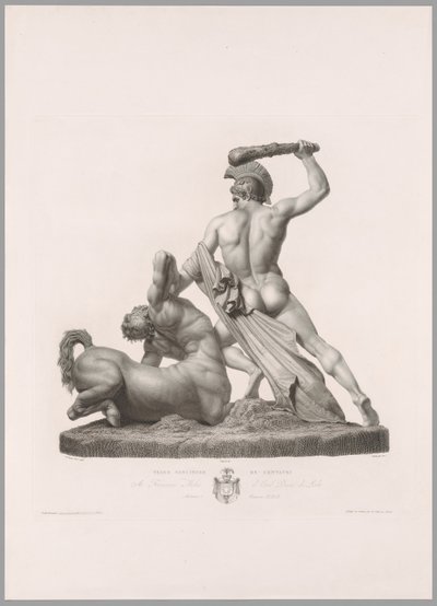 Teseu e Centauro, vista posterior, de Oeuvre de Canova de Antonio Canova