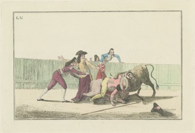 Placa V, da série Colecci?n de las principales suertes de una corrida de toros (Colecção das Principais Acções de uma Tourada) de Antonio Carnicero